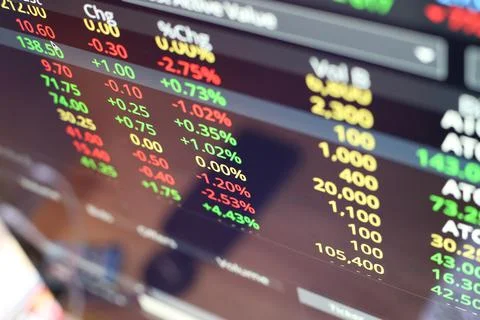 Trading Screen Foto stock