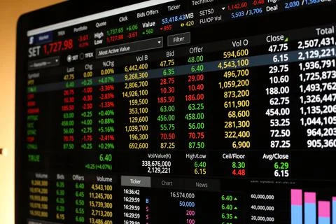 Trading Screen Foto stock