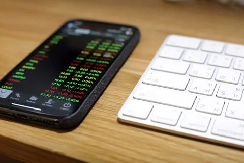 Trading Screen Foto stock