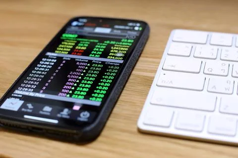 Trading Screen Foto stock