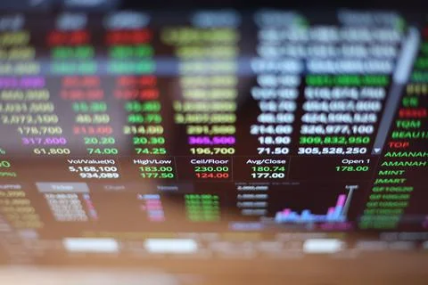 Trading Screen Foto stock