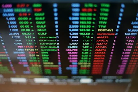 Trading Screen Foto stock