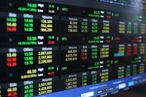 Trading Screen Foto stock