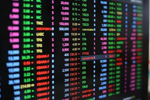 Trading Screen Foto stock