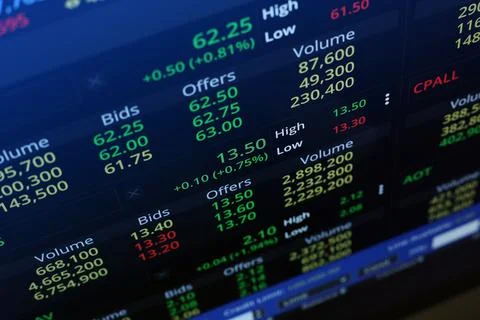 Trading Screen Foto stock