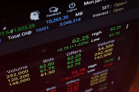 Trading Screen Foto stock