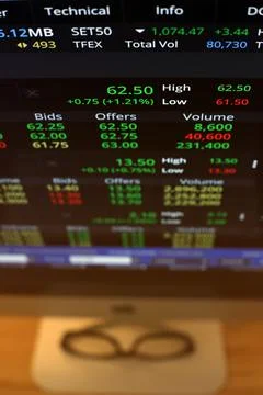 Trading Screen Foto stock