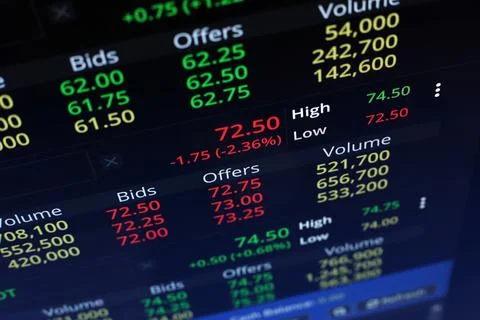 Trading Screen Foto stock