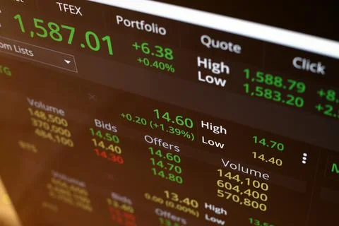 Trading Screen Foto stock