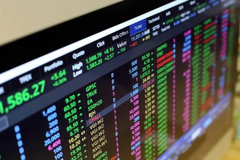 Trading Screen Foto stock