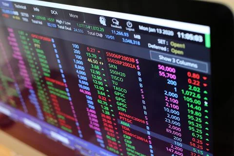 Trading Screen Foto stock