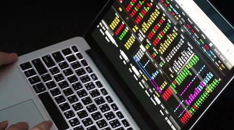 Trading stock online Stock Footage 56250475
