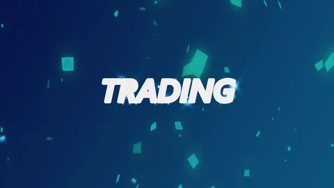 Trading Text with Confetti Effect. Financial Intro Trading Text Graphic. Stock Footage 305498853