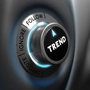 Trading, Trend Following Stock Illustration