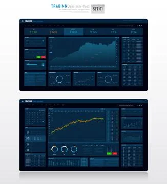 Trading User Interface 001 Illustrazione stock
