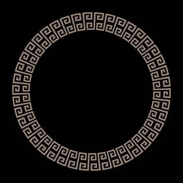 Tradition asian round frame pattern. Gold Chinese Circle Pattern. Circle frame.  Stock Illustration