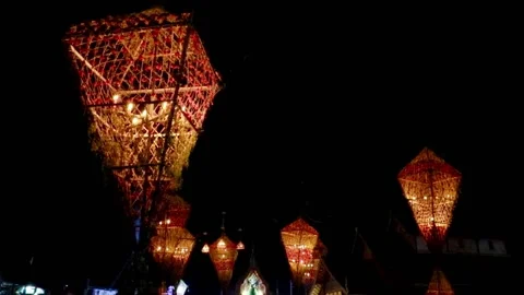The tradition of the flower parade Stock Footage 221252909