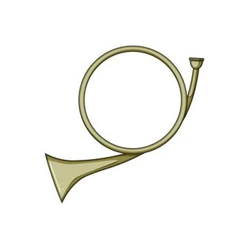Tradition post horn cartoon vector illustration Illustrazione stock