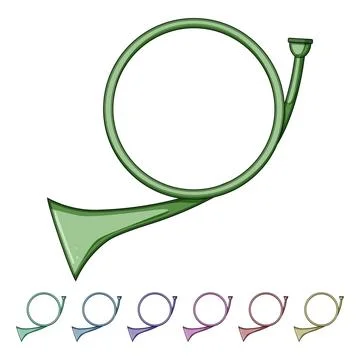 Tradition post horn cartoon vector graphic 스톡 일러스트
