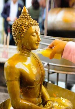 Tradition in the thai temple Stock Photos