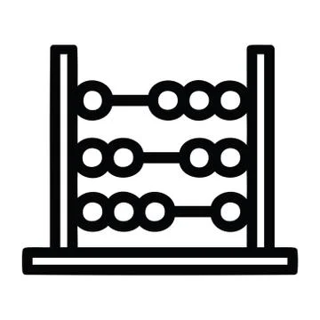 Traditional abacus icon Stock Illustration