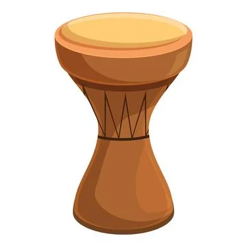 Traditional african drum creating rhythmic beats for cultural music Stock Illustration