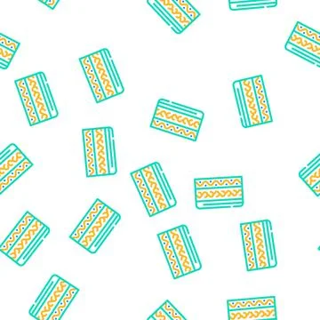 Traditional african hat vector seamless pattern Stock Illustration