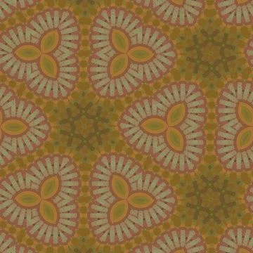 Traditional ajrakh floral pattern for digital printing Stock Illustration