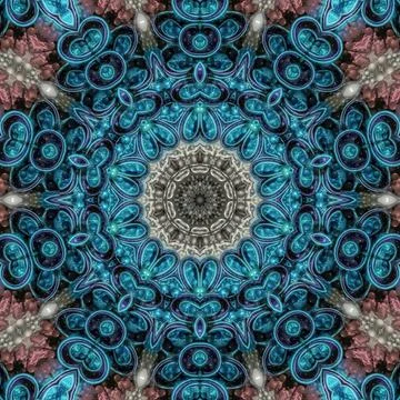 Traditional ajrakh floral pattern for digital printing Stock Illustration