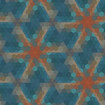 Traditional ajrakh floral pattern for digital printing Stock Illustration