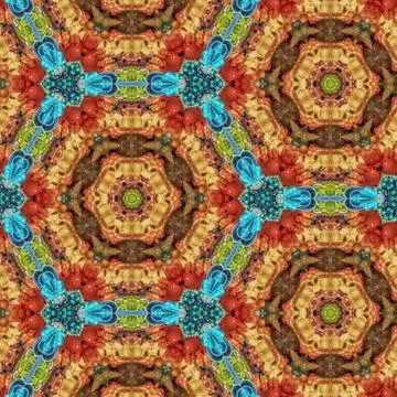Traditional ajrakh floral pattern for digital printing Stock Illustration