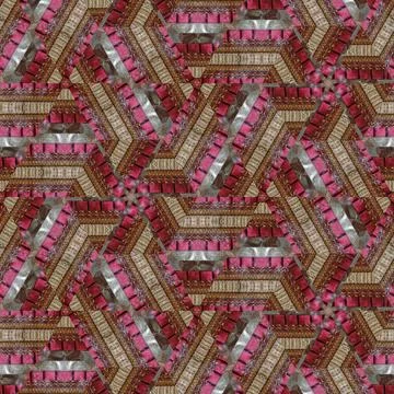 Traditional ajrakh floral pattern for digital printing Stock Illustration