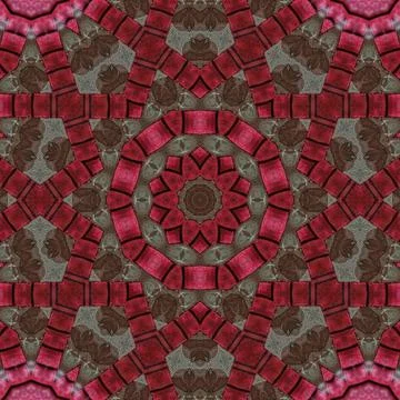 Traditional ajrakh floral pattern for digital printing Stock Illustration