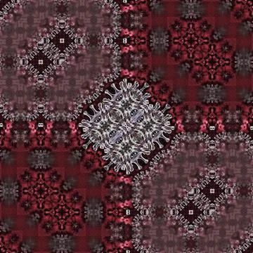 Traditional ajrakh floral pattern for digital printing Stock Illustration