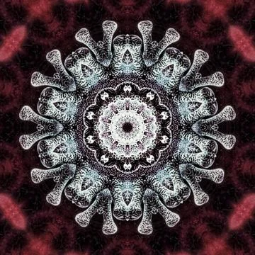 Traditional ajrakh floral pattern for digital printing Stock Illustration