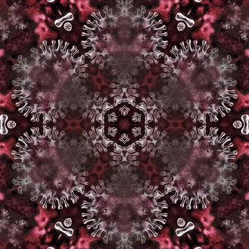 Traditional ajrakh floral pattern for digital printing Stock Illustration