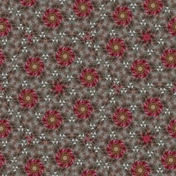 Traditional ajrakh floral pattern for digital printing Stock Illustration