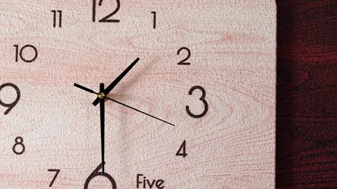 Traditional analog clock that is running Stock Footage 331805596