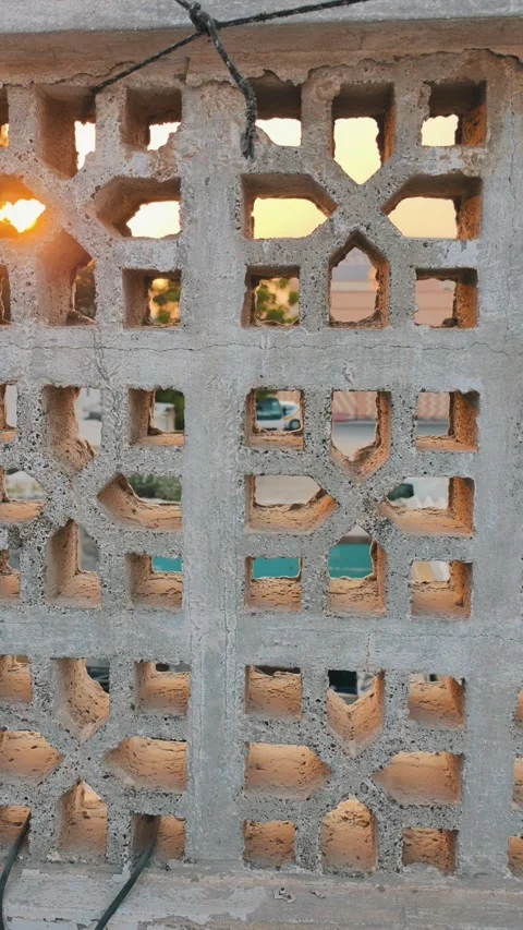 Traditional Arab architecture preserved on an old rooftop in the UAE Stock Footage 344207315
