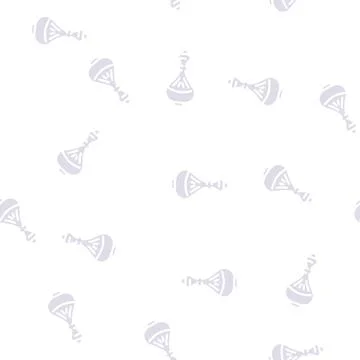 Traditional arab jug glyph vector seamless pattern Stock Illustration