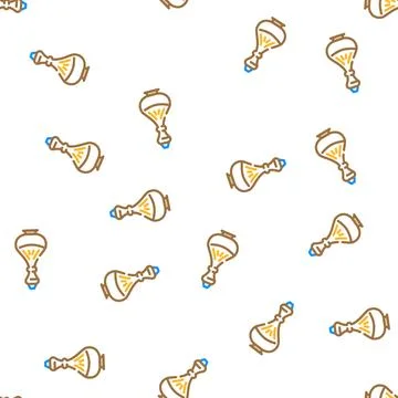 Traditional arab jug vector seamless pattern Stock Illustration