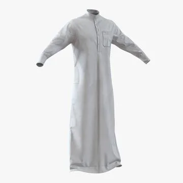 Traditional Arab Men Dress Kandura 2 3D Model