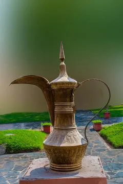 Traditional Arabic Coffee Pot known as Dallah Stock Photos