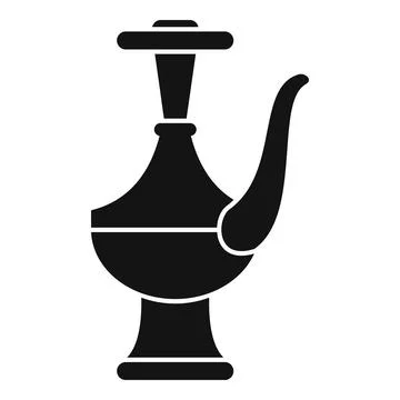 Traditional arabic coffee pot serving authentic culture Stock Illustration
