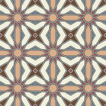 Traditional arabic geometry, stars pattern Stock Illustration