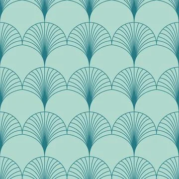 Traditional arabic pattern seamless background green emerald mint color Stock Illustration