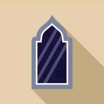 Traditional arabic window adding an exotic touch to building design Illustrazione stock