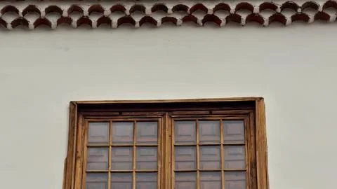 The traditional architectural elements are adorned with decorative features on Stockfoto's