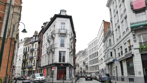 Traditional Architecture In Brussels Stock Footage 91822987