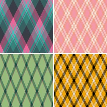 Traditional argyle diamonds vector pattern. Seamles background ideal for fabr Illustrazione stock